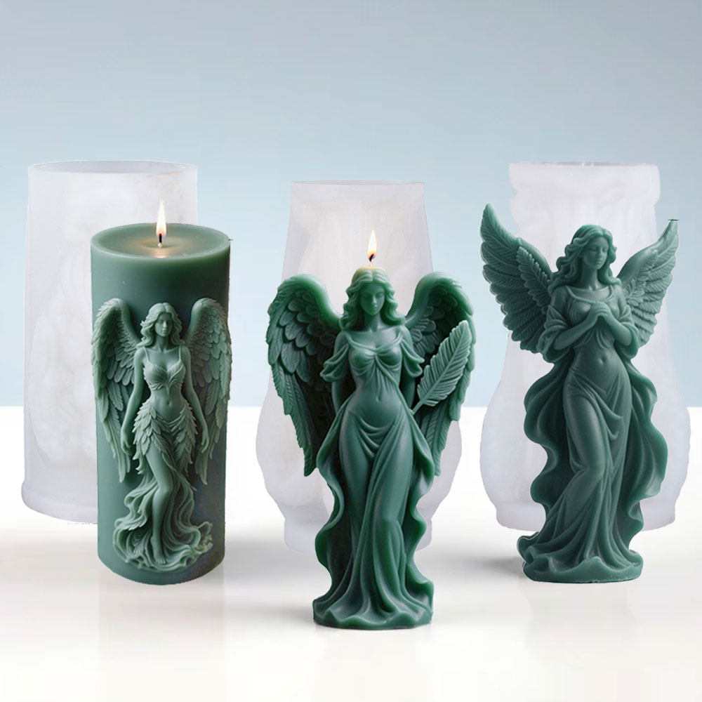 Candle Making Reno - 날개 여신 향기로운 실리콘 양초 금형