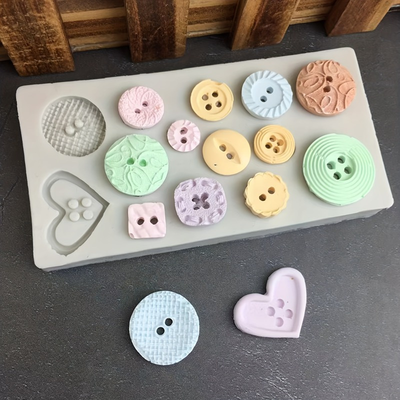 Candle Making Ideas - 버튼 모양 실리콘 몰드 비누 및