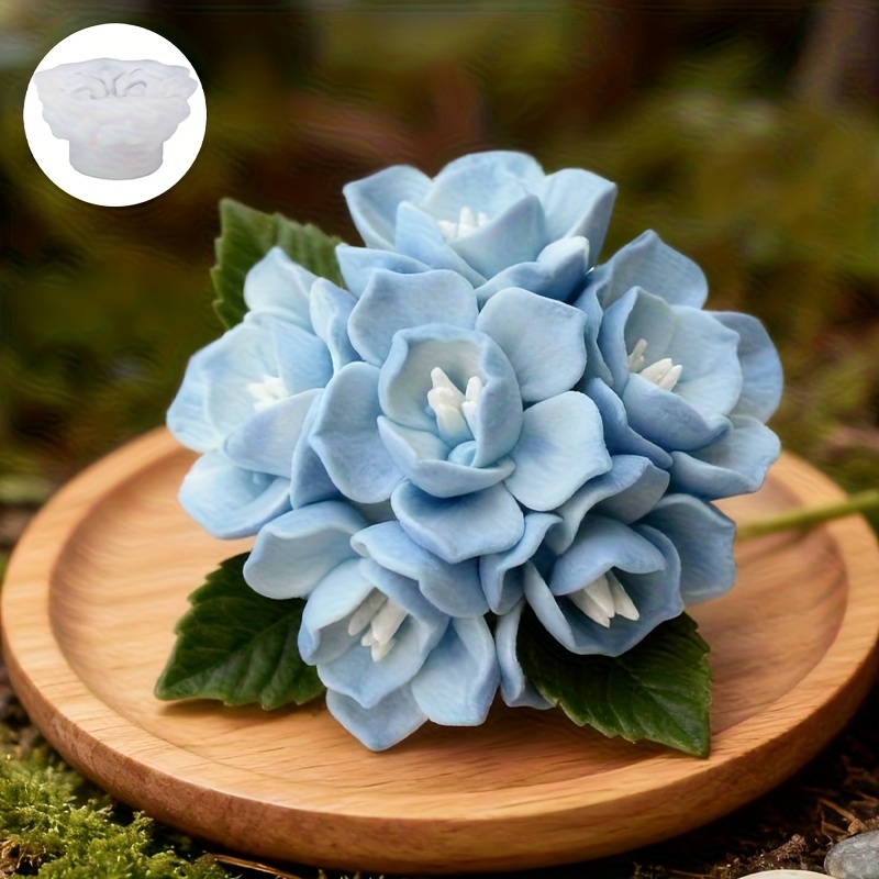 Candle Making Ideas - 1개의 수국 양초 실리콘 몰드, 양초,