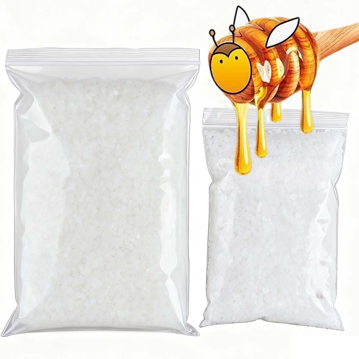 Candle Making With Beeswax - 200g-1000g 백색 밀랍 순수 천연 과립형