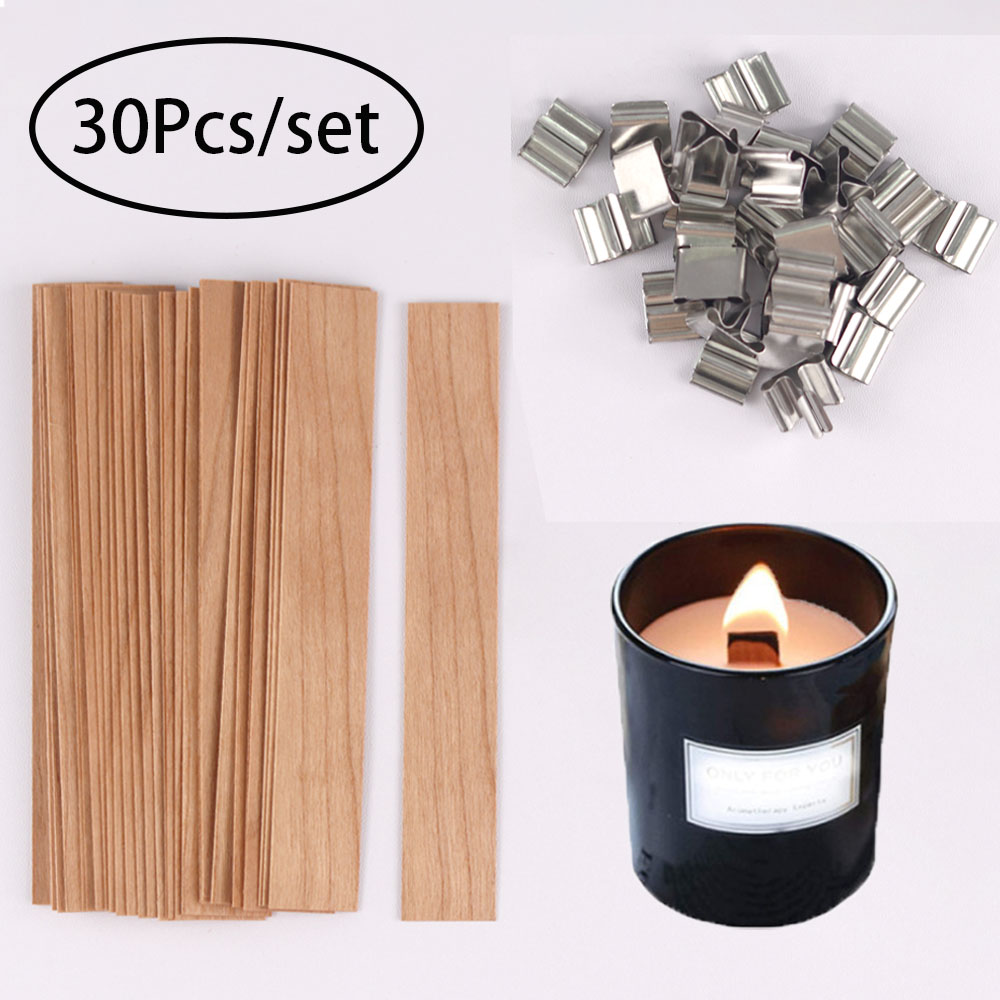 Candle Making Jars - 30pcs 나무 촛불 Wicks 촛불 만들기