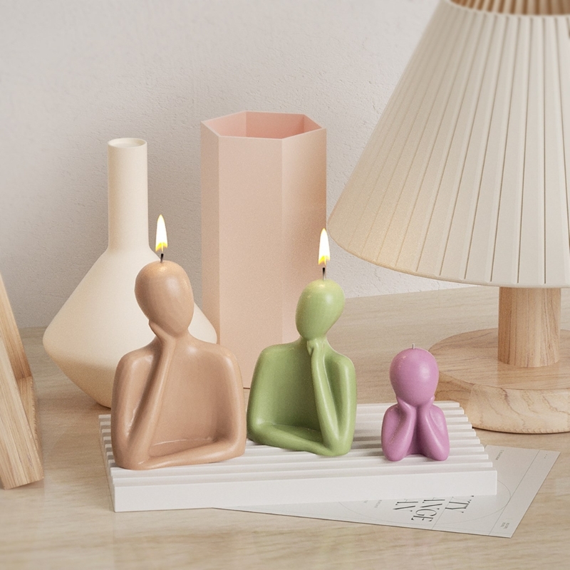 Candle Making Scents - 3D 패밀리 캔들 실리콘 몰드, 추상