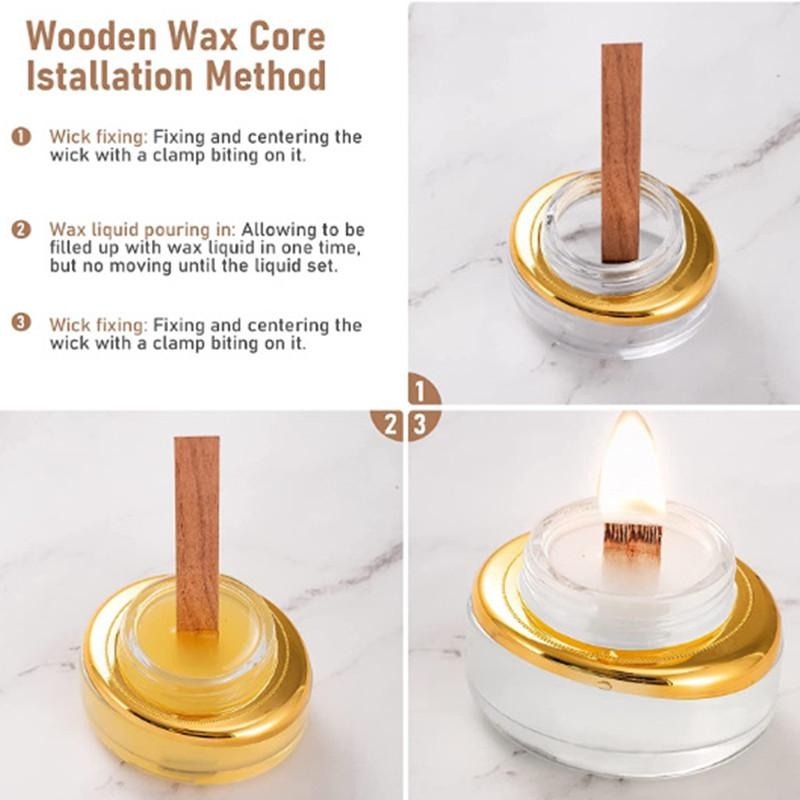 목제 양초 심지 세트, 클립 베이스, 무연 크래클링 양 - Wood Wick Crackle 리뷰 및 가격