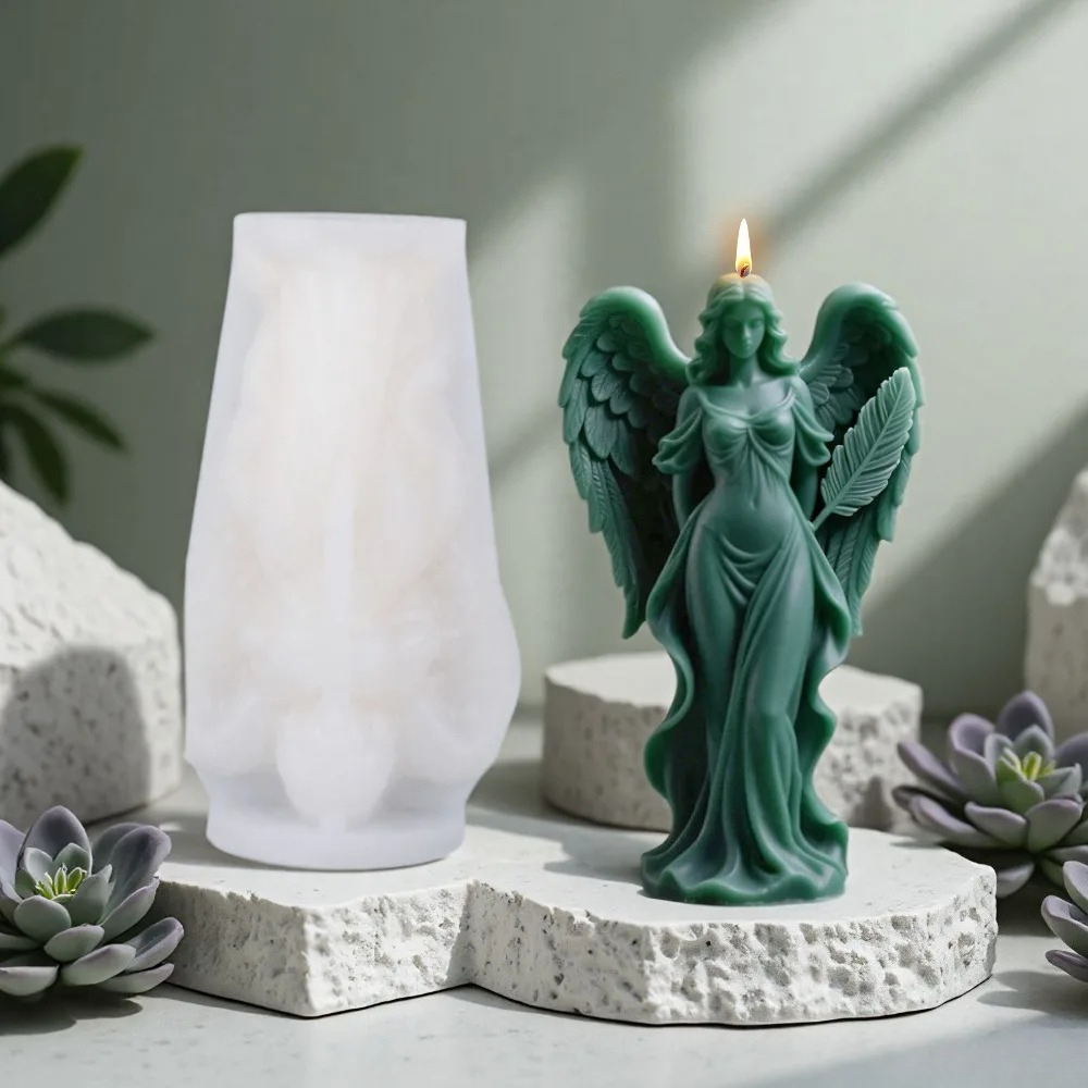 날개 여신 향기로운 실리콘 양초 금형 DIY 기도 천사 - Candle Making Reno 리뷰 및 가격
