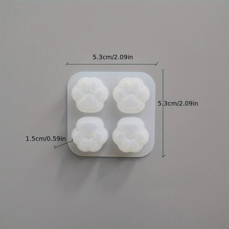 1개의 고양이 발 패턴 실리콘 몰드 세트-4A 독특한  - Candle Making Ideas 리뷰 및 가격