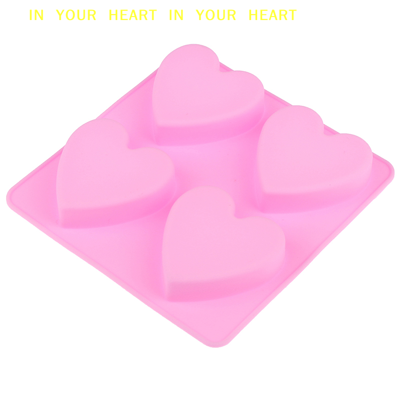 【X】4구 수제 실리콘 비누 몰드 하트 3D 공예 비누 - Candle Making Items 리뷰 및 가격