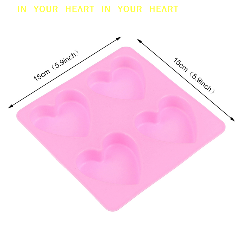 【X】4구 수제 실리콘 비누 몰드 하트 3D 공예 비누 - Candle Making Items 리뷰 및 가격