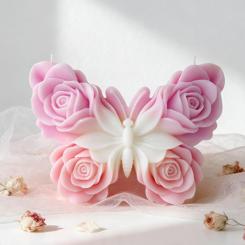 DIY 장미 나비 모양 실리콘 몰드 수제 아로마 캔들  - Candle Making Items 리뷰 및 가격