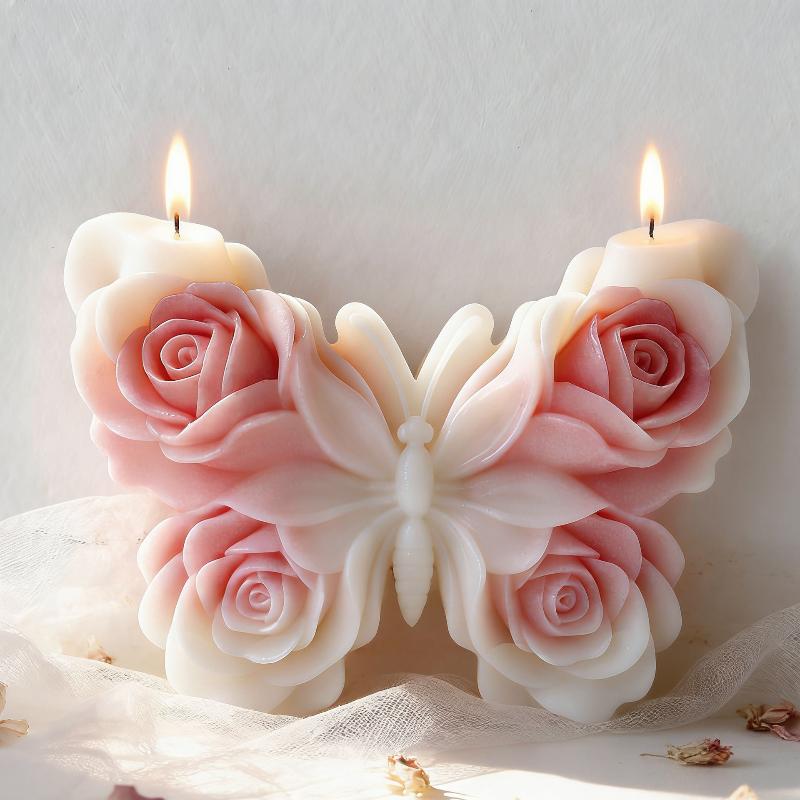 DIY 장미 나비 모양 실리콘 몰드 수제 아로마 캔들  - Candle Making Items 리뷰 및 가격